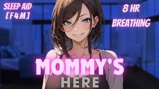 F4M Mommy girlfriend soothes you back to sleep ASMRROLEPLAY Sleep aid Breathing 8hr version [upl. by Suoirred151]