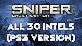 Sniper Ghost Warrior  All 30 Intels PS3 [upl. by Akemeuwkuhc165]