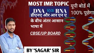 DNA और RNA में अंतर  Differences Between DNA and RNA  Study With Sagar [upl. by Yuri360]