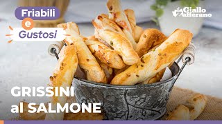 GRISSINI AL SALMONE semplici da preparare perfetti come antipasto o spuntino😋💜 [upl. by Coffee]