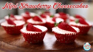 Mini Strawberry Cheesecake Recipe  Strawberry Cheesecake Cupcakes   Bhumika Bhurani [upl. by Aciretahs]