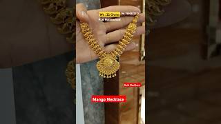 Beautiful gold mango necklace latest design 22karat hallmarked [upl. by Gabbey]