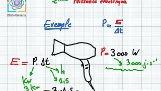 Puissance et energie electrique 2eme science et info [upl. by Atilol]