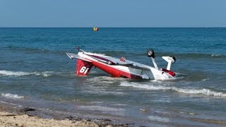 Alba Adriatica Incidente dellultraleggero nello show delle Frecce Tricolori del 31052015 [upl. by Tabitha]