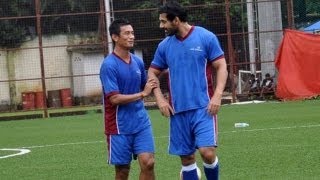 John Abraham Baichung Bhutia bond over football [upl. by Mij150]