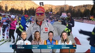 Biathlon  quot Staffel Damen quot  Ruhpolding 2020  quot Relay Women quot [upl. by Wolff]