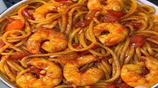 🍝 Spaghetti aux Crevettes à lItalienne 🇮🇹  Recette Facile et Délicieuse [upl. by Idette181]