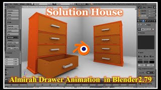 Almira Drawer Open Close Animation in blender 2 79 [upl. by Bang]