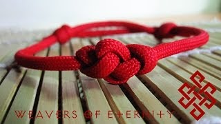 How to Tie an Eternity Knot Paracord Bracelet Tutorial [upl. by Yevette]