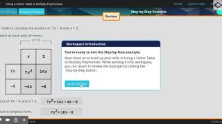 Carnegie Learning MATHia  Using a Factor Table to Multiply Polynomials Workspace [upl. by Tabbatha82]