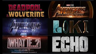 MCU Title Cards from Trailers Phase 15 20082024 including Deadpool 3 [upl. by Yanad]