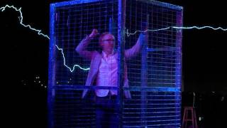 Sparks Fly as Caged MythBuster Adam Savage Busts a Move [upl. by Branch422]