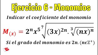 Ejercicio 6  MONOMIOS [upl. by Adams]