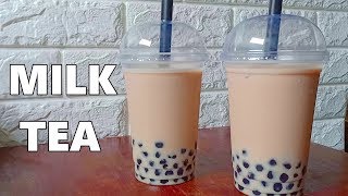 How to make Milk Tea Recipe  Boba Milk Tea [upl. by Ecinrahs]