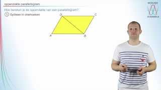 Hoe bereken je de oppervlakte van een parallellogram havovwo 2  WiskundeAcademie [upl. by Nuahsar910]