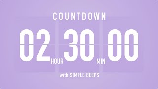 25 Hours Countdown Flip Clock Timer  Simple Beeps 🫐 🔔 [upl. by Selway971]