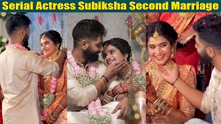 Veera Serial Actress Subiksha Second Marriage With Avinash  Dancer Manas ExWife Subiksha Wedding [upl. by Warfourd]