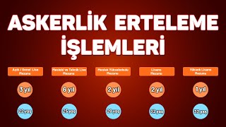 Askerlik Kaç Yaşına Kadar Ertelenebilir  Askerlik Tecil Ettirme [upl. by Doralynne]