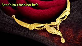 light weight gold necklace  unique collection  gold jewellery necklace [upl. by Niboc]