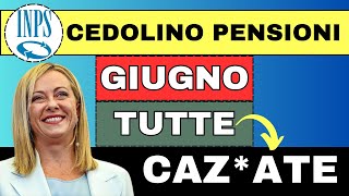 ⚠️ CEDOLINO PENSIONE GIUGNO ➡TUTTE CAZATE [upl. by Heck]