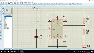 Circuito Integrado 555 Configuración Astable con Proteus  PARTE 1 [upl. by Rolfe]