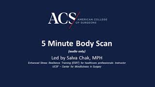 Body Scan with Salva Chak MPH  Five Minutes  Surgeon Well Being  ACS [upl. by Mireielle]