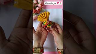 Wow its cute 😲 laddu Gopal ki pagdi kise bnae 🌸 diy craft craftideas youtube yt art short [upl. by Inez126]