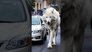 Largest Wolf ever caught on tape  Reaction  Real or not wolf whitewolf animals [upl. by Worl]