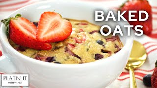 The BEST Mixed Berry Baked Oats  Shorts Favourites [upl. by Renato863]