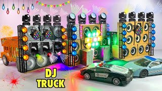 DIY Mini Wedding DJ Road Lights shaadi wala DJ  Creative DJ with Loading Truck Decoration DJ Lights [upl. by Atteloc]