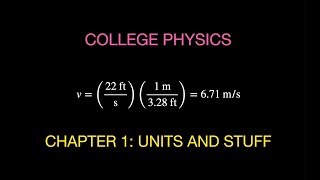 Physics Summary Chapter 1 Units and Scientific Notation [upl. by Elletnohs968]