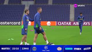 PSV Y SU ENTRENAMIENTO PREVIO A SU DUELO ANTE PSG EN CHAMPIONS LEAGUE [upl. by Clarice494]