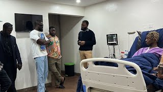 Adekunle gold Magixx Carter Efe amp Boy Spyce visit khaid at the hospital as he recovers [upl. by Colfin762]