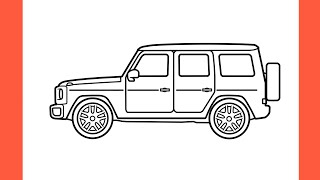 How to draw a MERCEDES G63 AMG easy  drawing MercedesBenz 2018 car [upl. by Onaivlis]