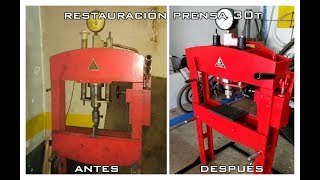 Restauración prensa hidráulica 30 toneladas [upl. by Alsworth]