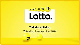 Lotto trekkingsuitslag 16 november 2024 [upl. by Comfort]