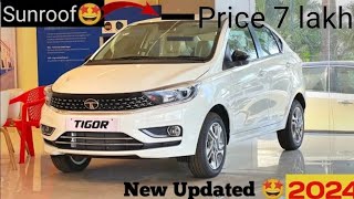 New Tata Tigro  2024  New features  Sunroof  Good mileage  Price 7 lakh [upl. by Alemap]