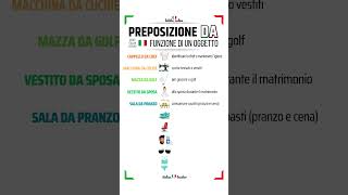 SHORT ITALIAN LESSONS  Preposizione DA [upl. by Enihpad]