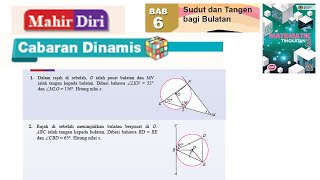 KSSM Matematik Tingkatan 3 Bab 6 sudut dan tangen bagi bulatan mahir diri no1 2 cabaran dinamis [upl. by Thin]