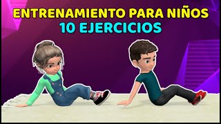 10 EJERCICIOS PARA BAJAR DE PESO  ENTRENAMIENTO PARA NIÑOS [upl. by Lusa184]