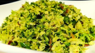 Broccoli Mallum  Shredded Broccoli with Coconut  Broccoli Recipe [upl. by Sihunn]