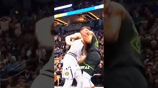 Rudy gobert is a murder bro 😭nba nbahighlights fightscene [upl. by Narmis]