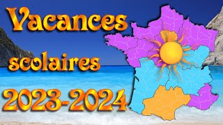 Calendrier des vacances scolaires 2023 2024 vf calendrier officiel [upl. by Clarabelle]