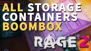 All Boombox Storage Containers Rage 2 Locations [upl. by Silverman16]