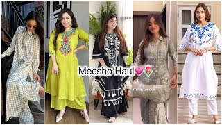 Meesho Designer amp Stylish Coord set Haul✨🌷  Meesho Ethnic kurts sets Haul meeshohaul meesho [upl. by Kandy]