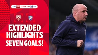 SEVEN GOALS  Morecambe v Chesterfield extended highlights [upl. by Deyes]