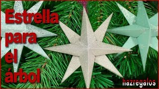 COMO HACER UNA ESTRELLA PARA EL ARBOL DE NAVIDAD MUY FÁCIL [upl. by Attiuqihc]