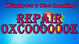 Windows 7 not loading  Repair 0xc000000e problem error [upl. by Ocnarfnaig]