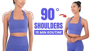 Get Perfect 90° Shoulders in a Week  Standing Workout No Repeat No Equipment [upl. by Aittam557]