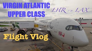 Virgin Atlantic Upper Class LHRLAX A3501000 Flight Vlog  Virgin Clubhouse at London Heathrow [upl. by Tasia]